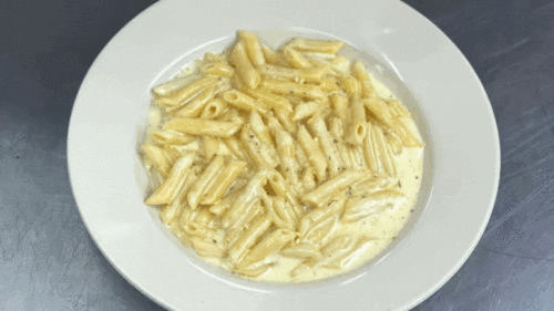 macaroni in a white sauce