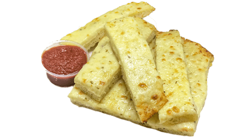 breadsticks topped with cheese and our spice blend