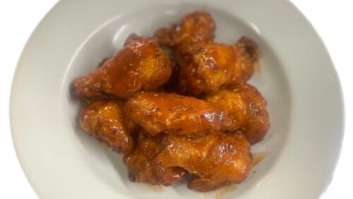 BBQ wings in bowl